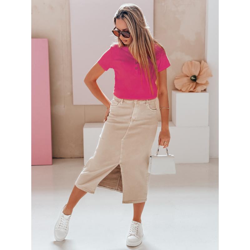 Dámská žebrovaná blůza KISS LOOK růžová