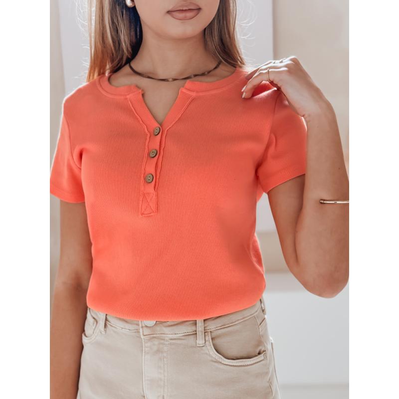 Dámska rebrovaná blúzka KISS LOOK ružová