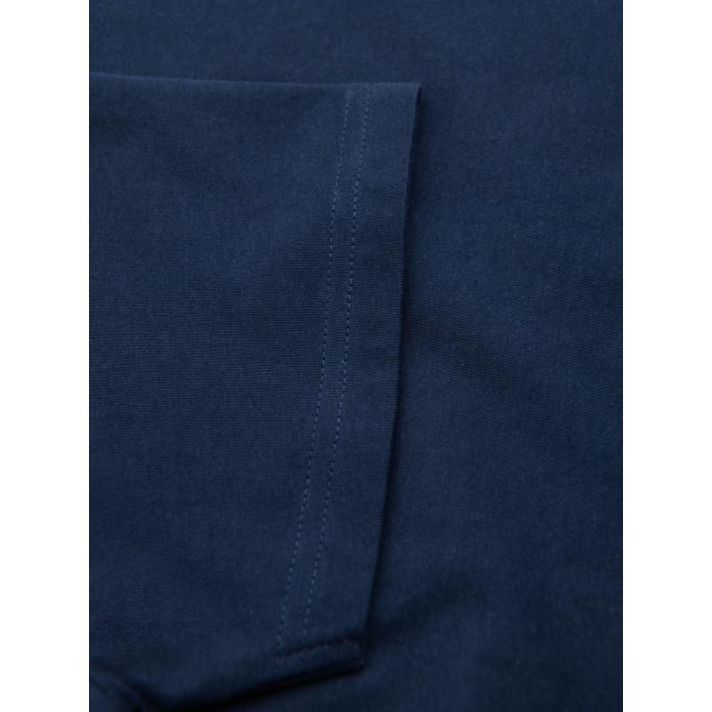 Pánské klasické bavlněné tričko BASIC s výstřihem do V – tmavě modré V2 OM-TSBS-0237