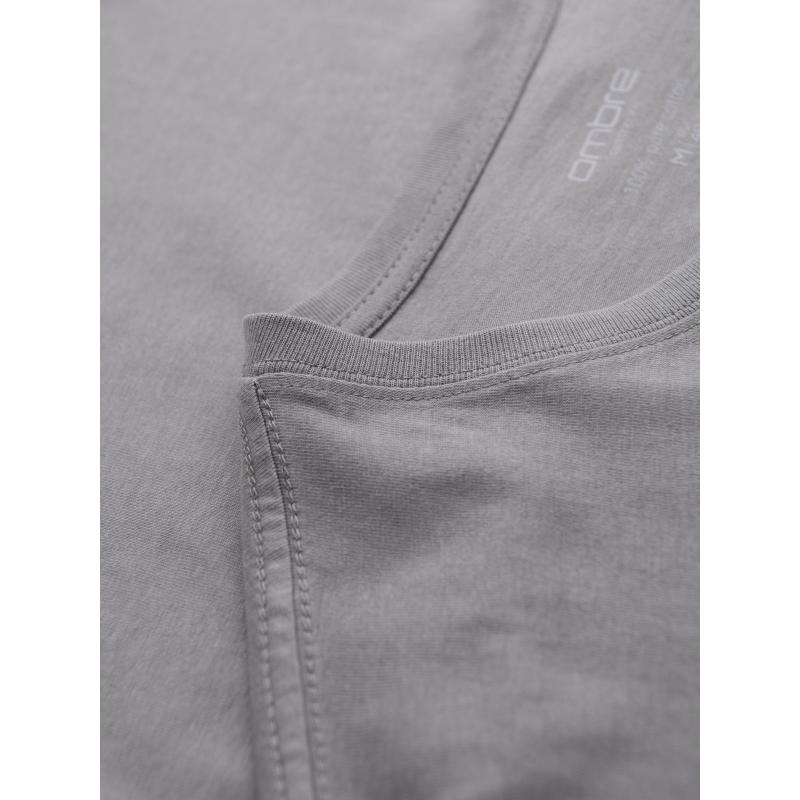 Férfi klasszikus pamut BASIC póló - szürke V3 OM-TSBS-0236