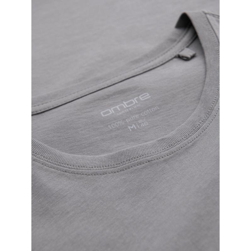 Férfi klasszikus pamut BASIC póló - szürke V3 OM-TSBS-0236