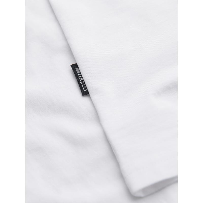 Pánské klasické bavlněné tričko BASIC – bílé V4 OM-TSBS-0236