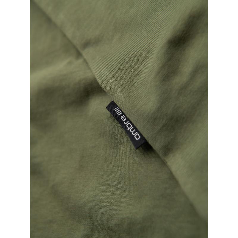 Pánske klasické bavlnené tričko BASIC – khaki V6 OM-TSBS-0236