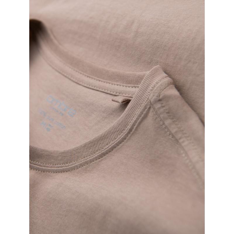 Klasszikus BASIC férfi pamut póló - homok V11 OM-TSBS-0236