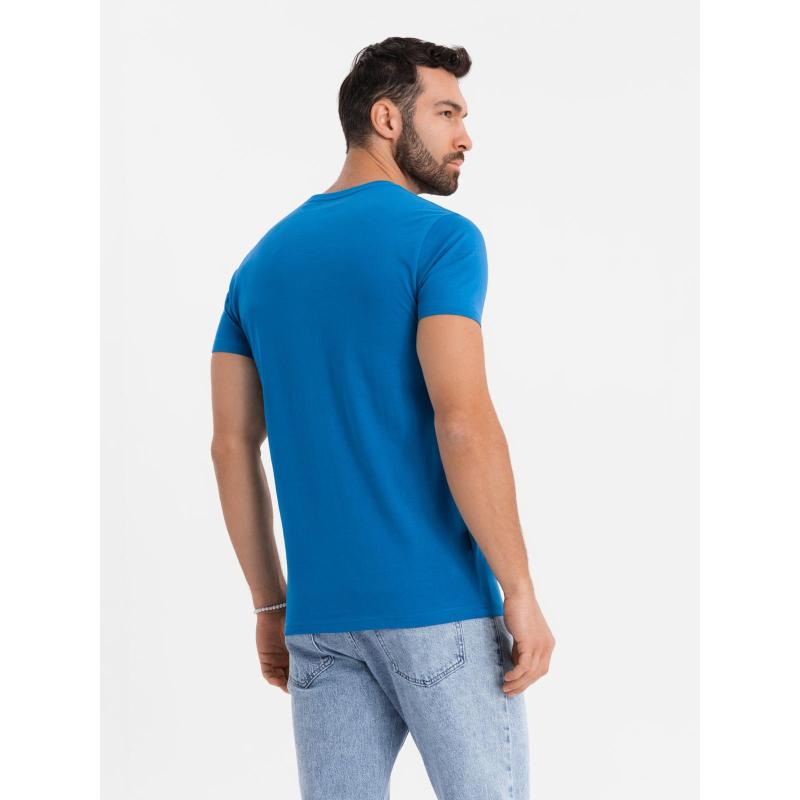 Klasszikus BASIC férfi pamut póló - homok V11 OM-TSBS-0236