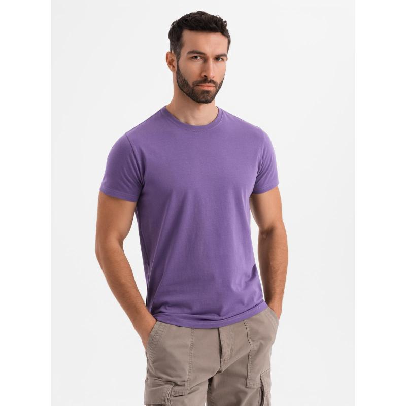 Klasszikus BASIC férfi pamut póló - lila V13 OM-TSBS-0236