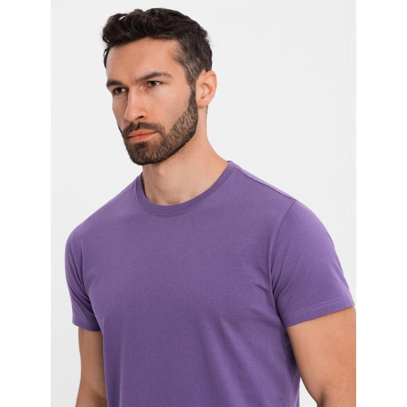 Klasszikus BASIC férfi pamut póló - lila V13 OM-TSBS-0236