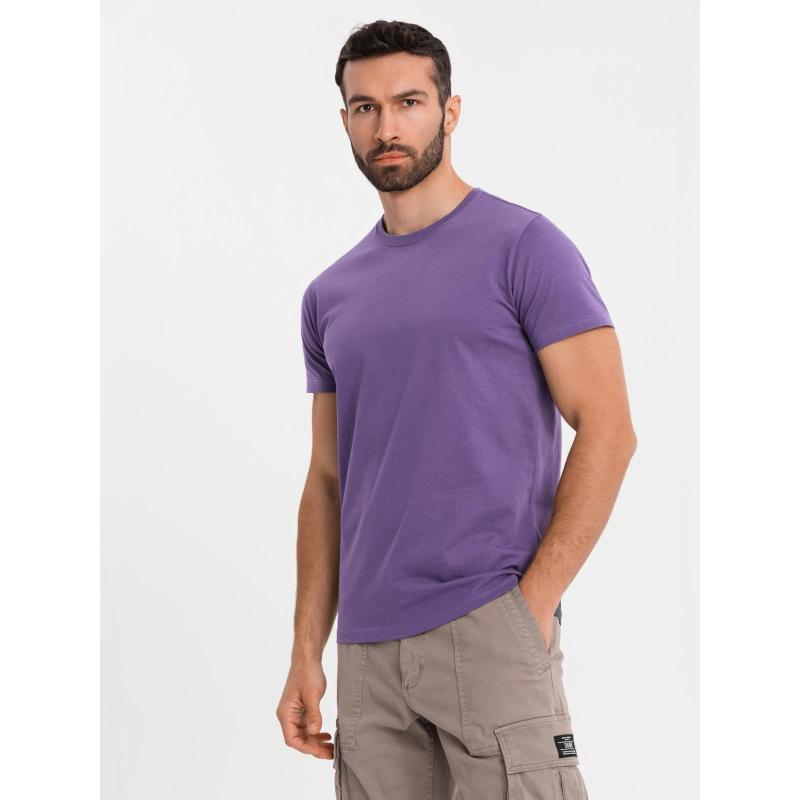 Klasszikus BASIC férfi pamut póló - lila V13 OM-TSBS-0236
