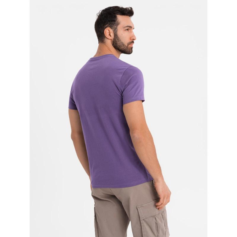 Klasszikus BASIC férfi pamut póló - lila V13 OM-TSBS-0236