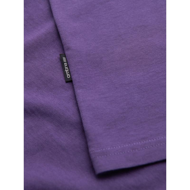 Klasszikus BASIC férfi pamut póló - lila V13 OM-TSBS-0236
