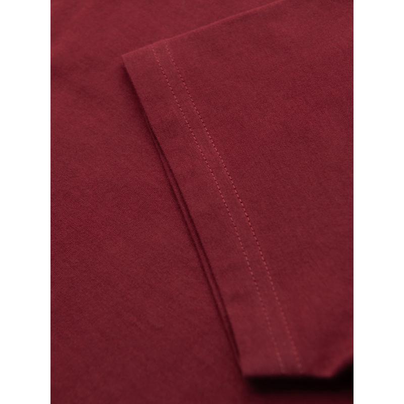 Klasszikus BASIC férfi pamut póló - bordó V16 OM-TSBS-0236