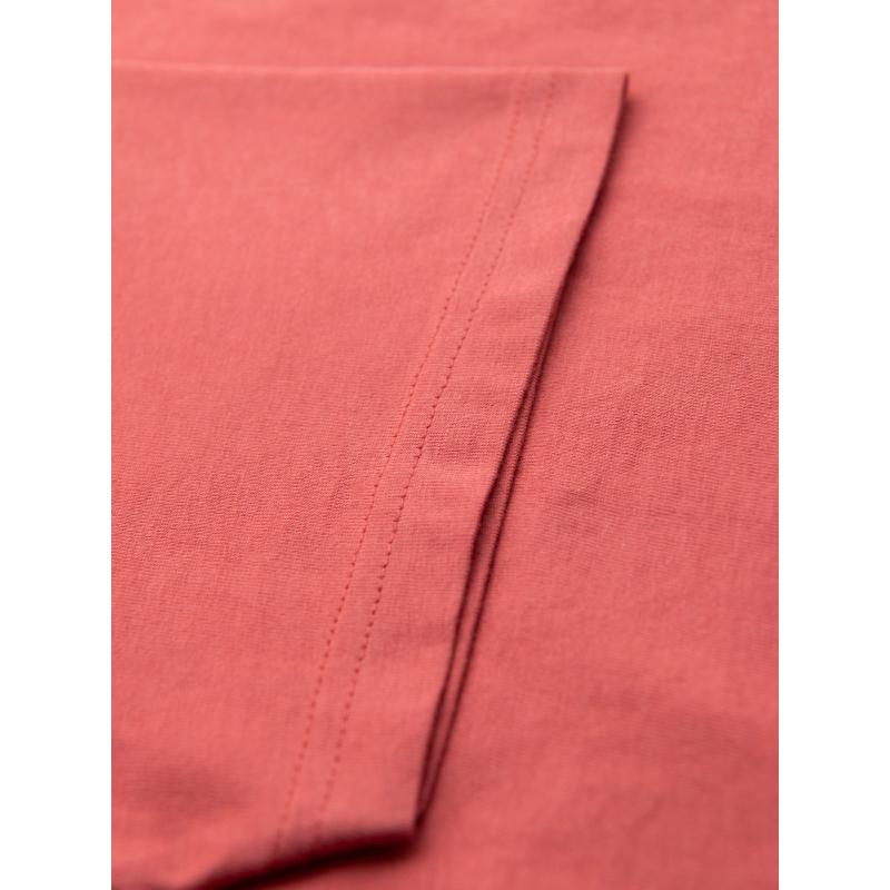 Klasické pánske bavlnené tričko BASIC - koralové V17 OM-TSBS-0236