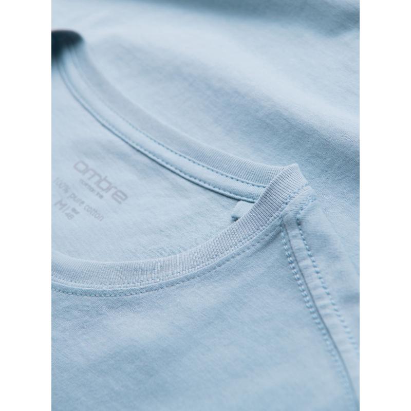 BASIC klasszikus férfi pamut póló - világoskék V19 OM-TSBS-0236
