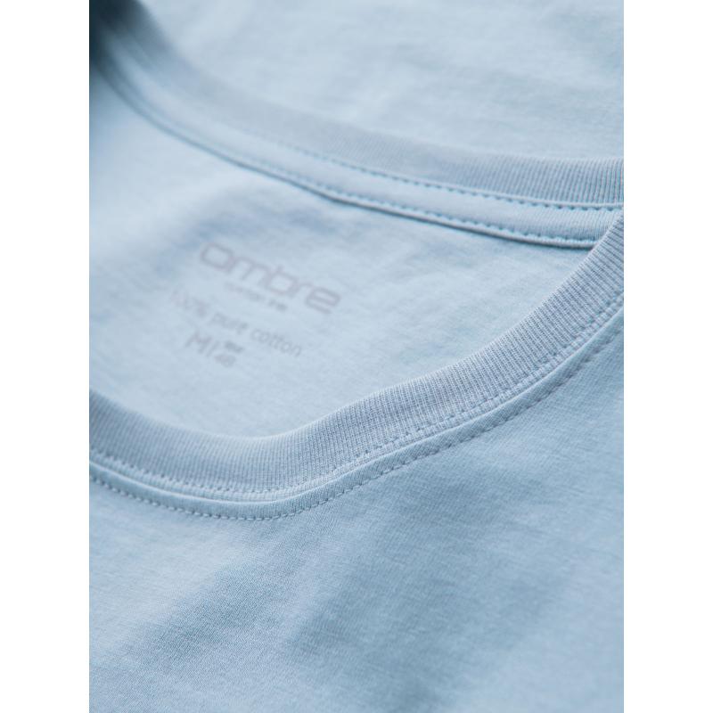 BASIC klasszikus férfi pamut póló - világoskék V19 OM-TSBS-0236