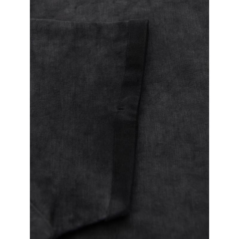 Pánské bavlněné tričko s výstřihem do V a efektem praní - černé V6 OM-TSWT-0242