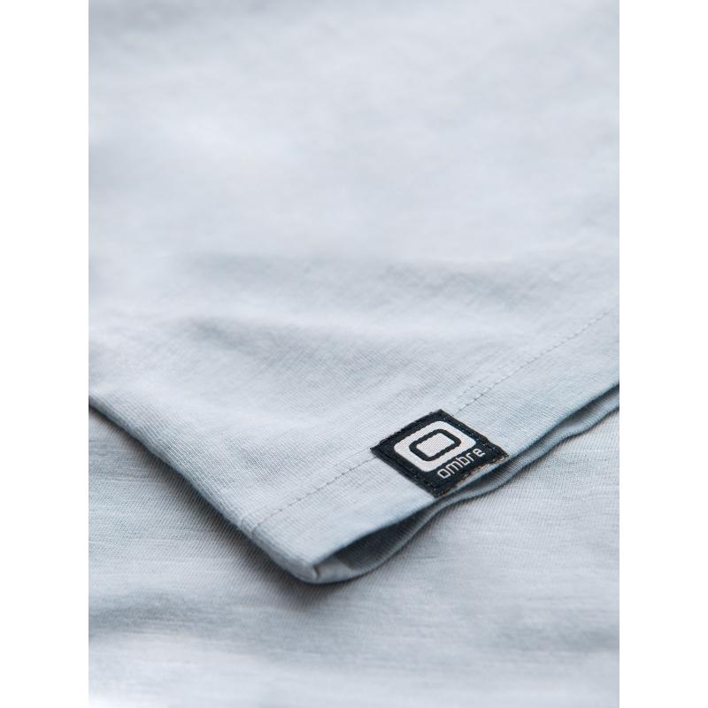 Férfi pamut V-nyakú pulóver mosott hatású - szürke V8 OM-TSWT-0242