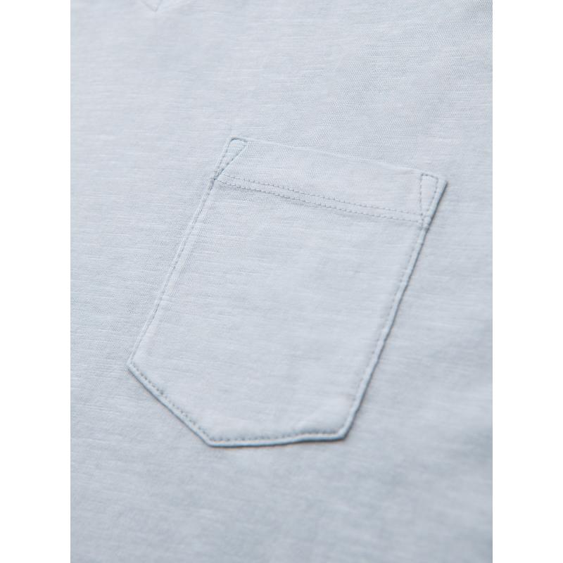 Férfi pamut V-nyakú pulóver mosott hatású - szürke V8 OM-TSWT-0242