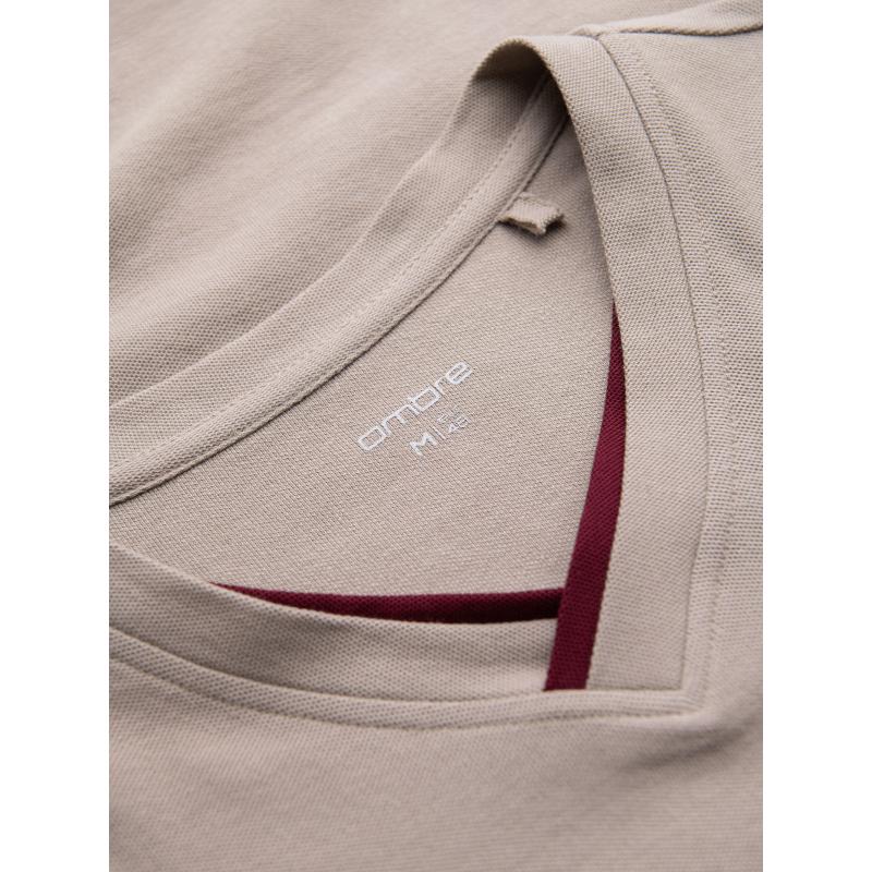 Klasické pánske bavlnené tričko BASIC - tmavomodré V2 OM-TSBS-0236