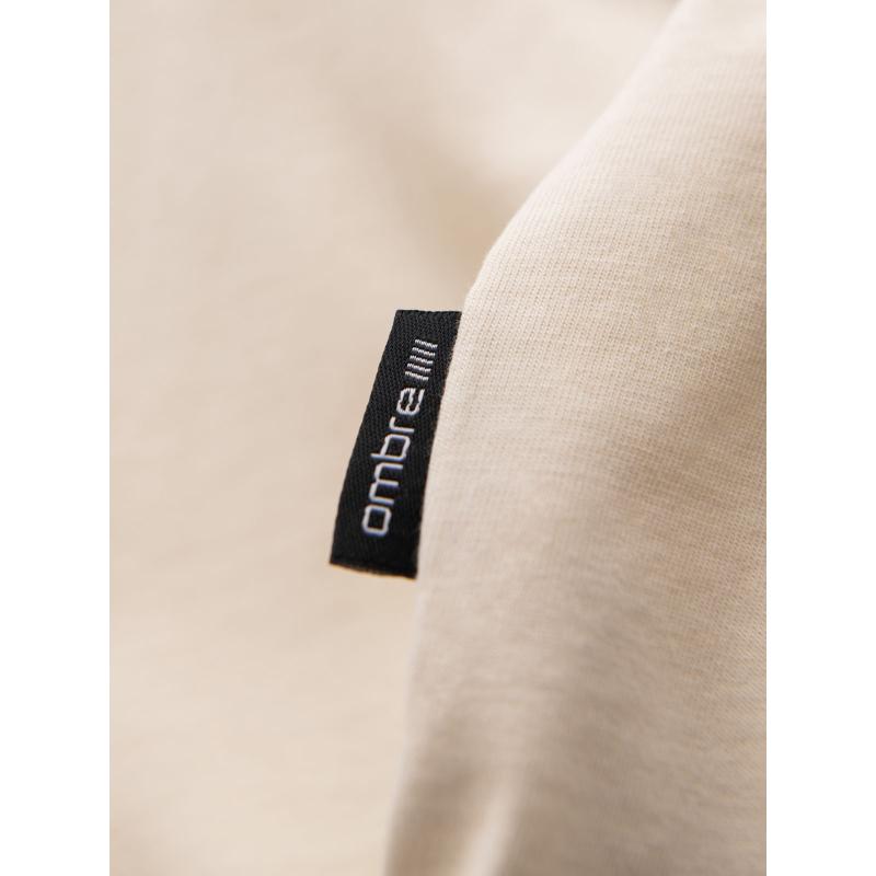 Pánske bavlnené tričko s výstrihom do V a efektom prania - tmavomodrá V7 OM-TSWT-0242