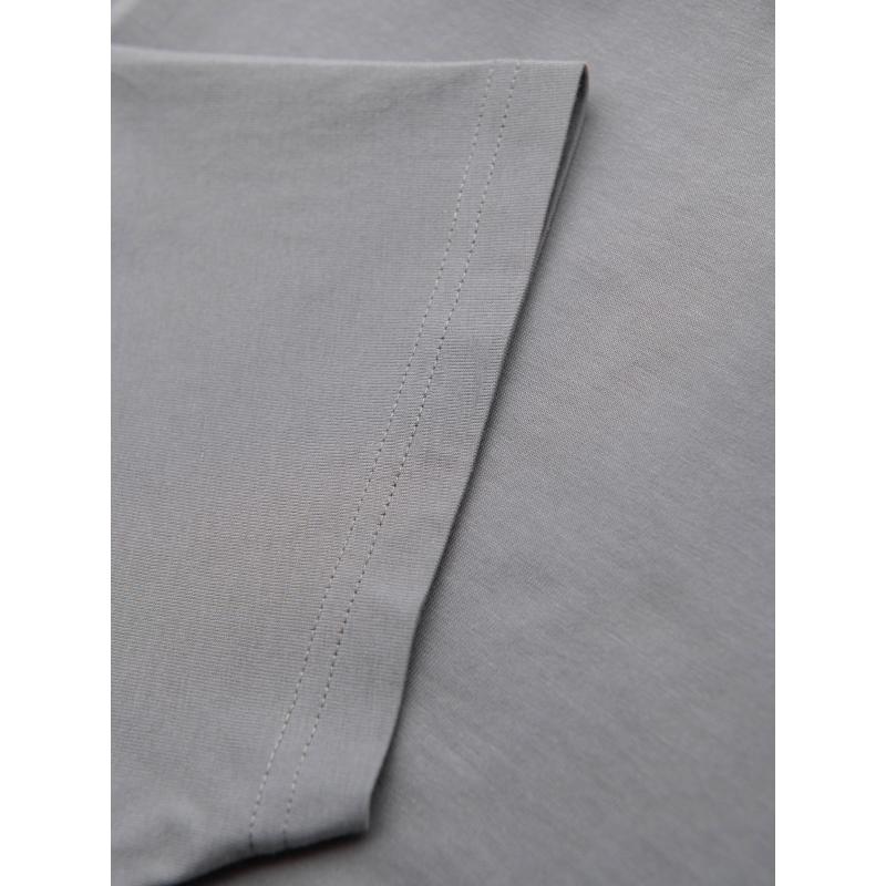 Férfi pamut V-nyakú kötött póló mosott hatású - sötétkék V7 OM-TSWT-0242