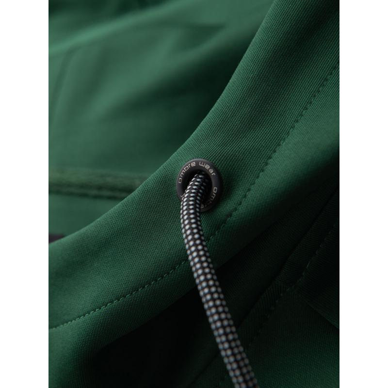 Pánska mikina s vysokým golierom a pruhmi - sivá melírovaná V1 OM-SSZP-0219