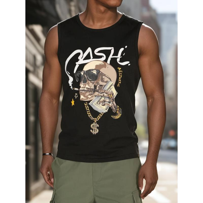 Pánske tričko bez rukávov čierne