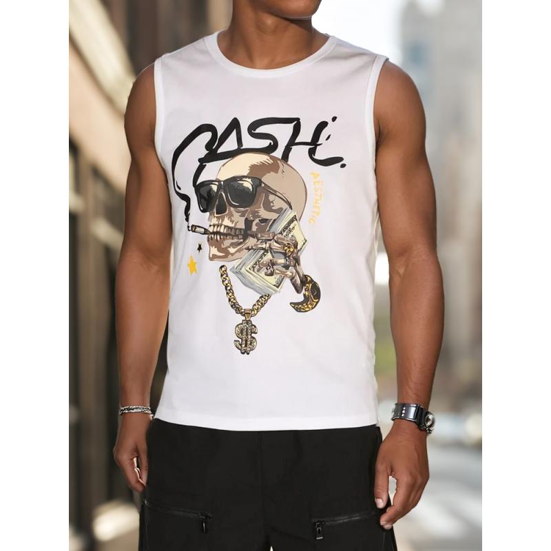 Pánské tričko bez rukávů bílé