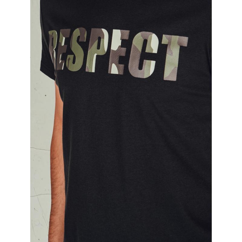 Pánské tričko s potiskem černé