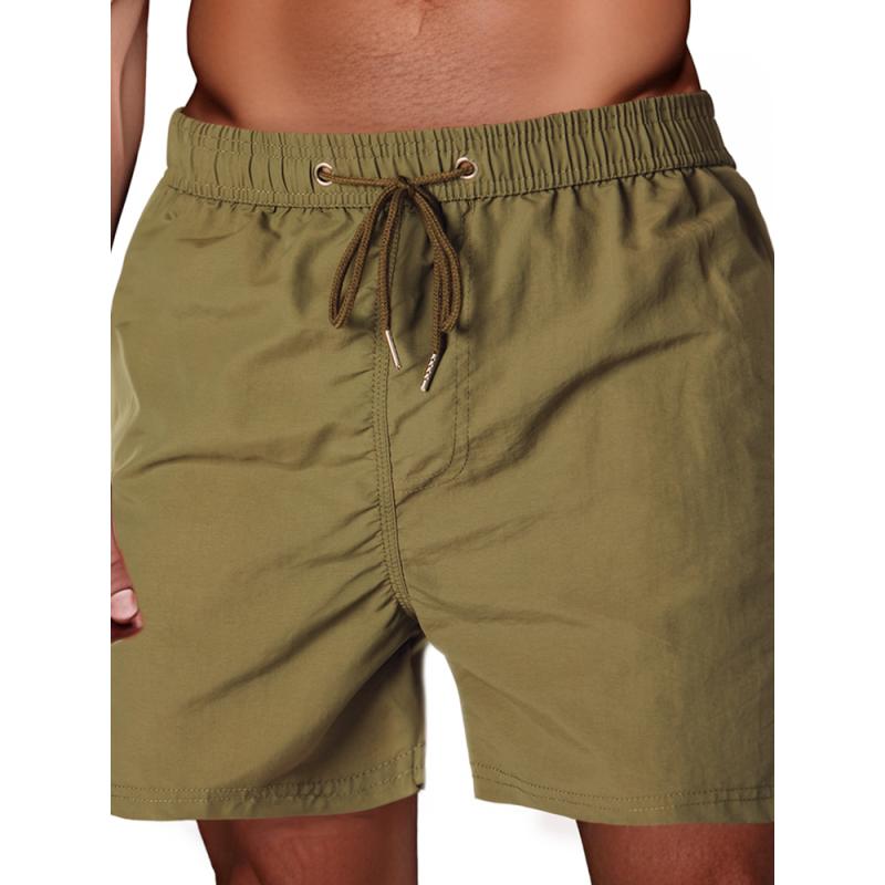 Férfi fürdőnadrág világos olíva