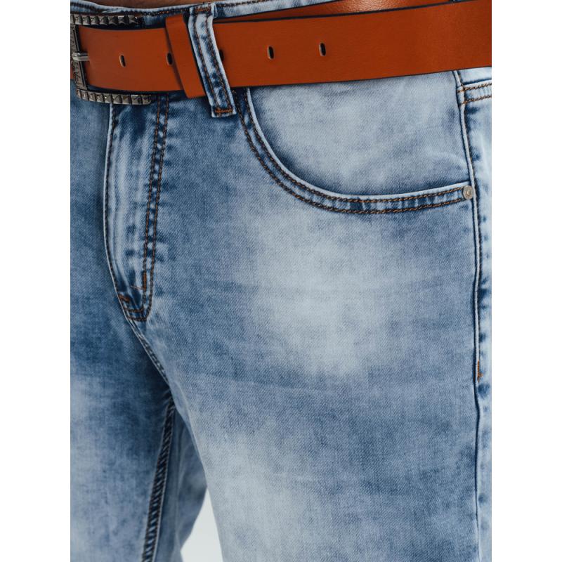 Férfi farmerrövidnadrág, kék, övvel