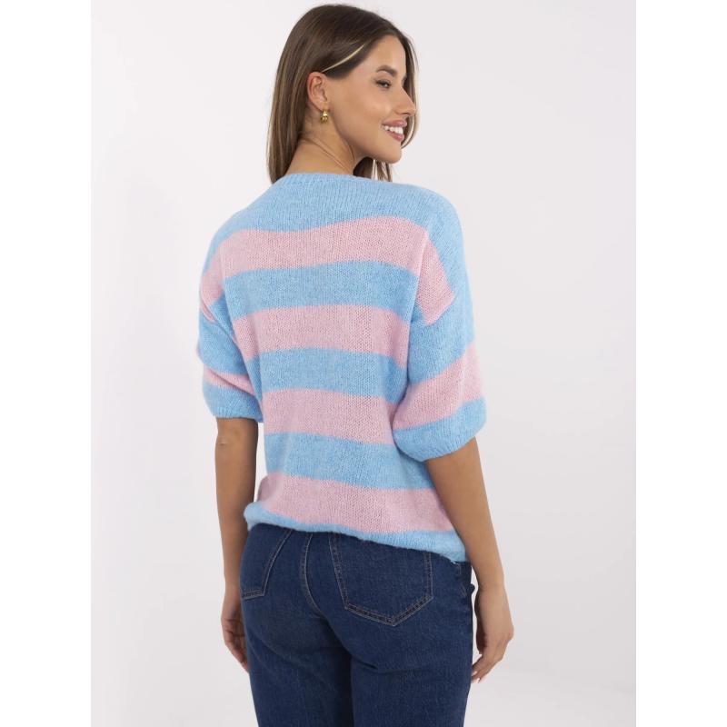 Fluo růžové mini pletené šaty s copánky RUE PARIS