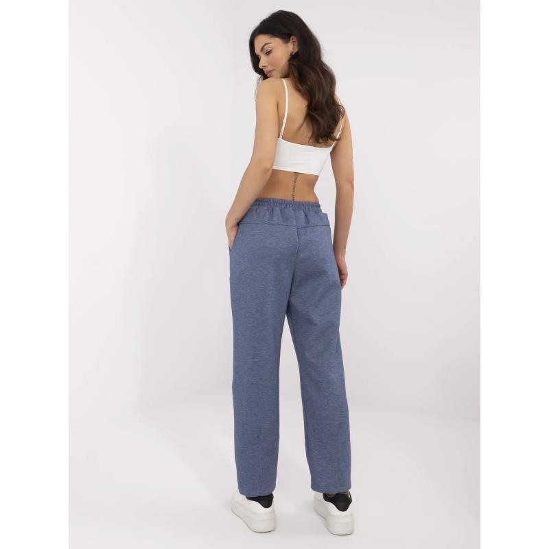 Sötétkék melírozott nadrág zsinórral