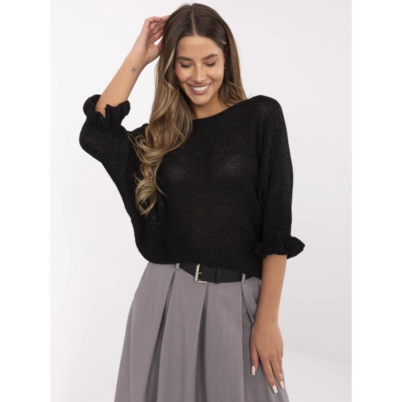 Lila obojstranný sveter s krátkymi rukávmi