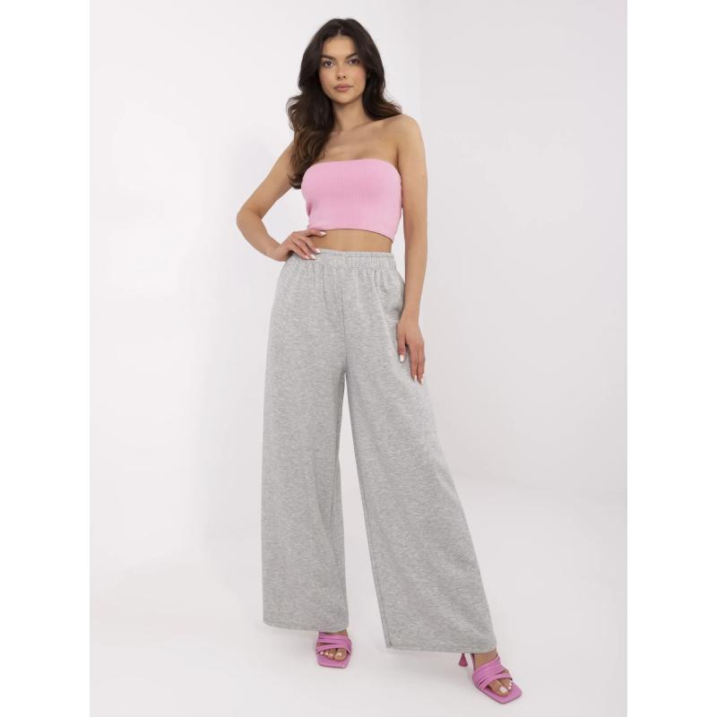 Szürke melírozott alap nadrág zsebek nélkül