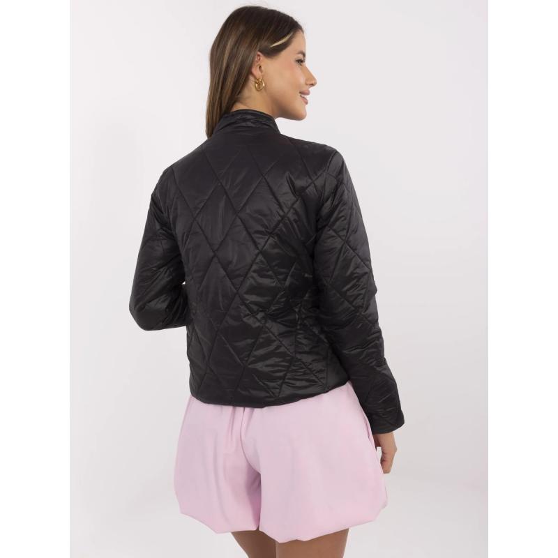 Černá dámská přechodová bunda s kapucí