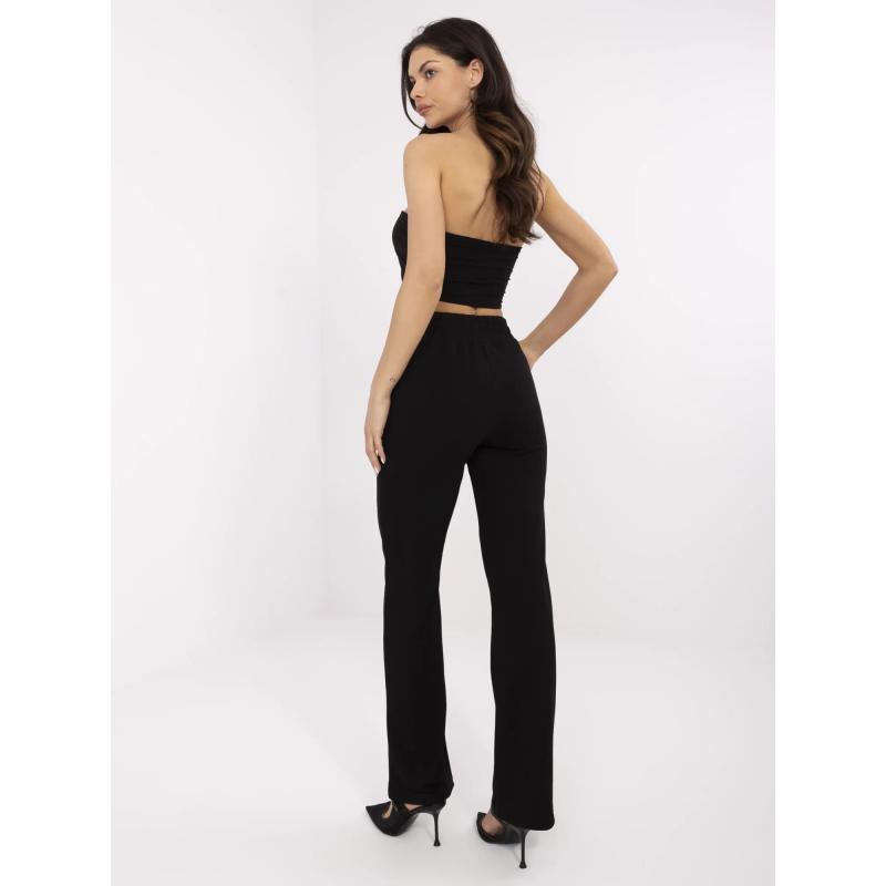 Fekete alap nadrág varrott varratokkal