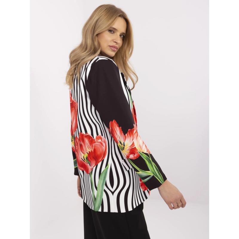 Černá jednořadová bunda s podšívkou