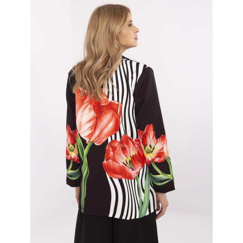 Černá jednořadová bunda s podšívkou