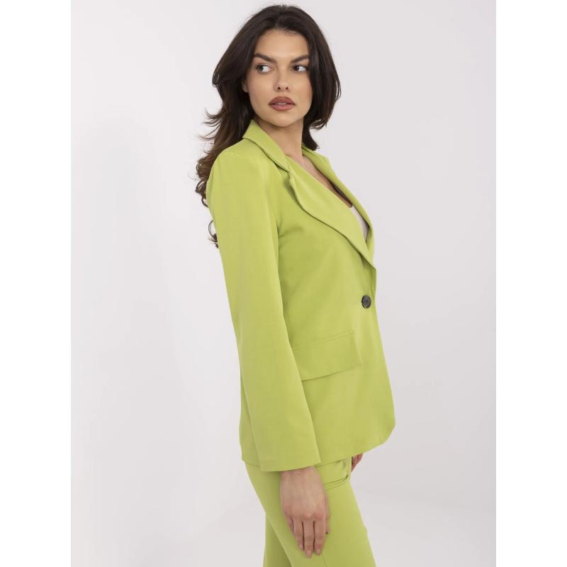 Lime zöld, testre szabott női kabát
