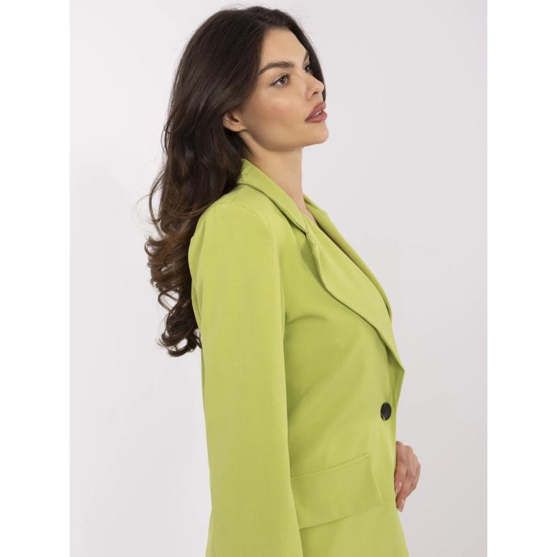 Lime zöld, testre szabott női kabát
