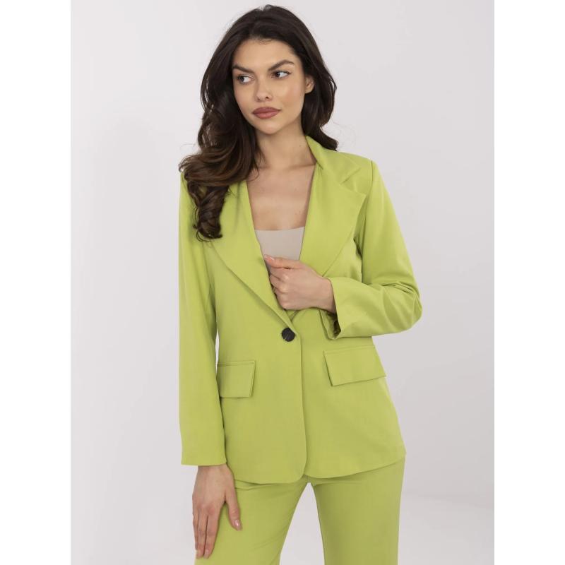 Lime zöld, testre szabott női kabát