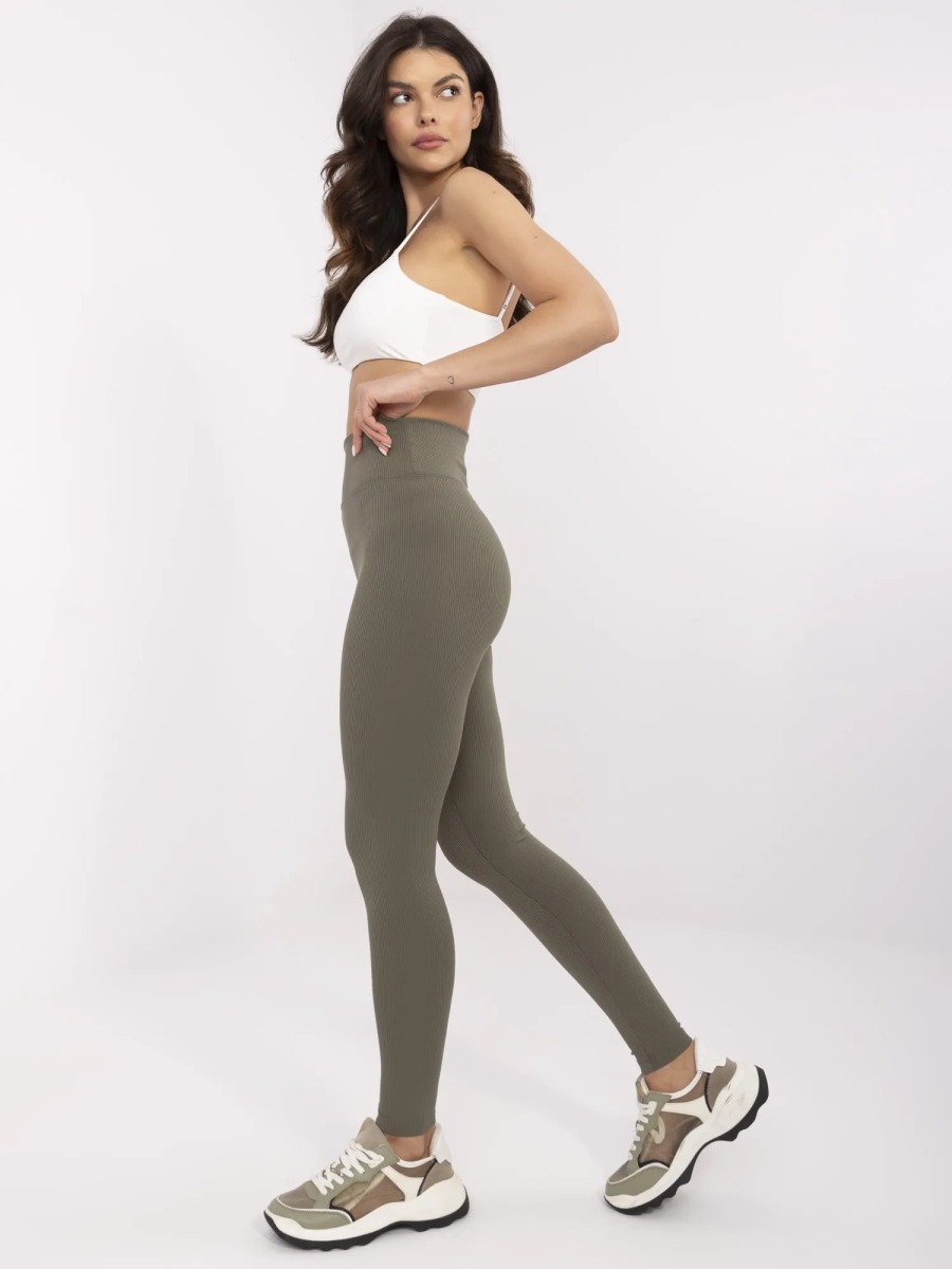 Khaki alap pamut sport leggings
