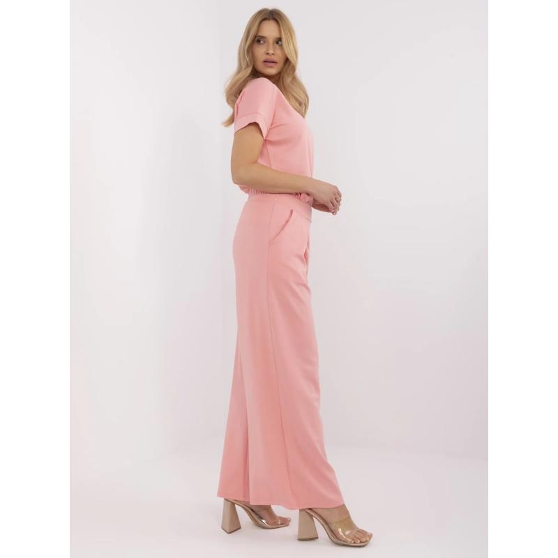 Barack színű alapvető melegítő nadrág redőkkel