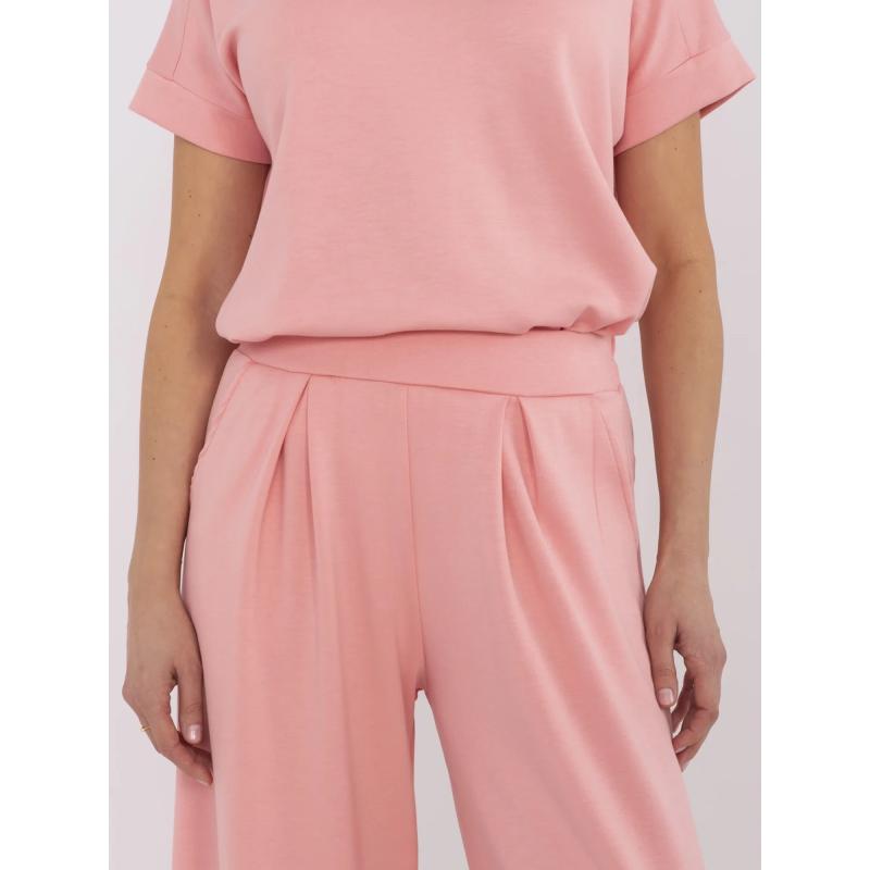 Barack színű alapvető melegítő nadrág redőkkel