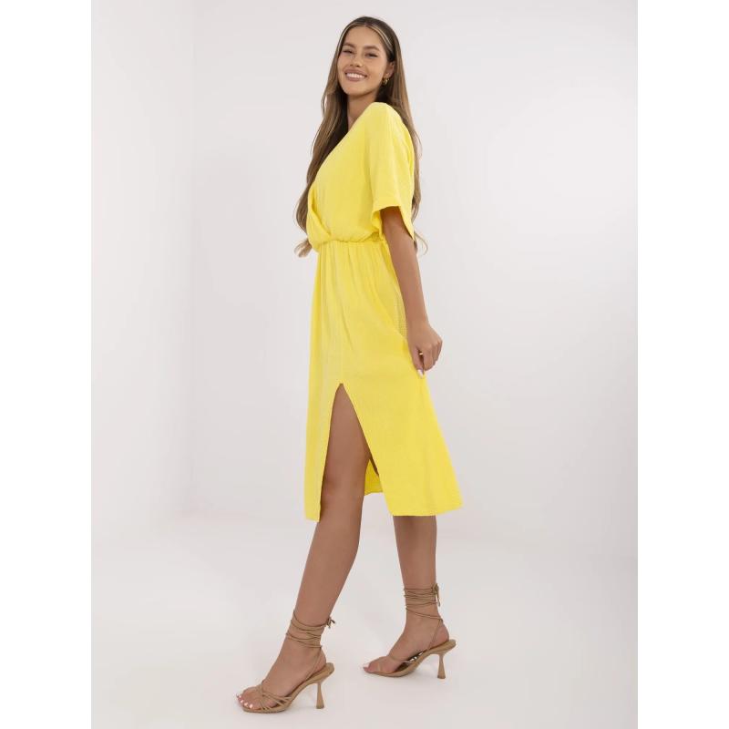Žluté letní šaty z mušelínu