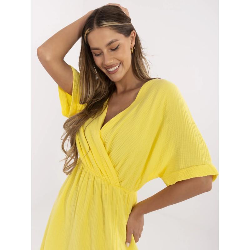 Žluté letní šaty z mušelínu