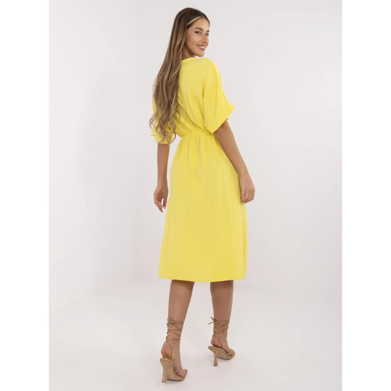 Žluté letní šaty z mušelínu