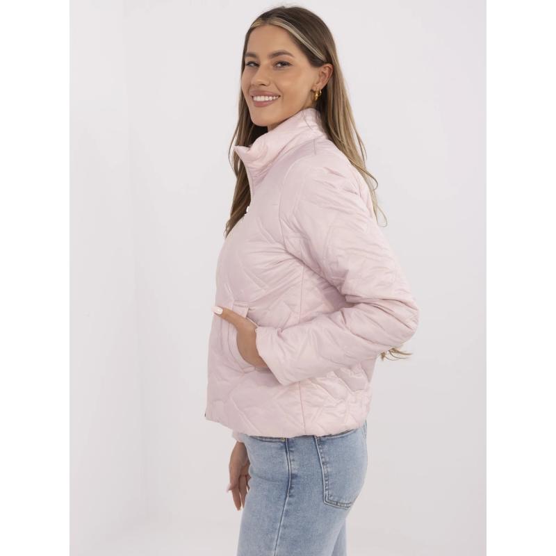Svetloružová prechodná bunda s podšívkou