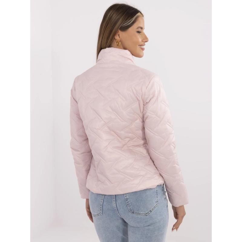 Svetloružová prechodná bunda s podšívkou