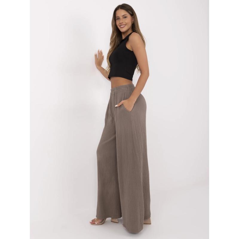 Barna muszlin pamut nadrág